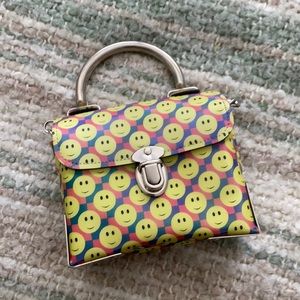 90s Smiley Face Box Bag with Strap